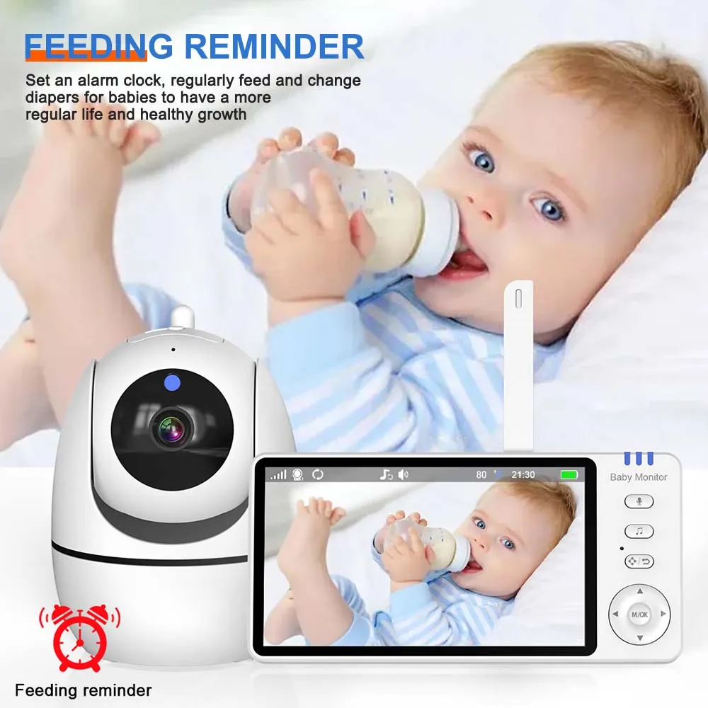 5-Zoll Video-Babyphone mit PTZ-Zoom-Kamera – Bild 3