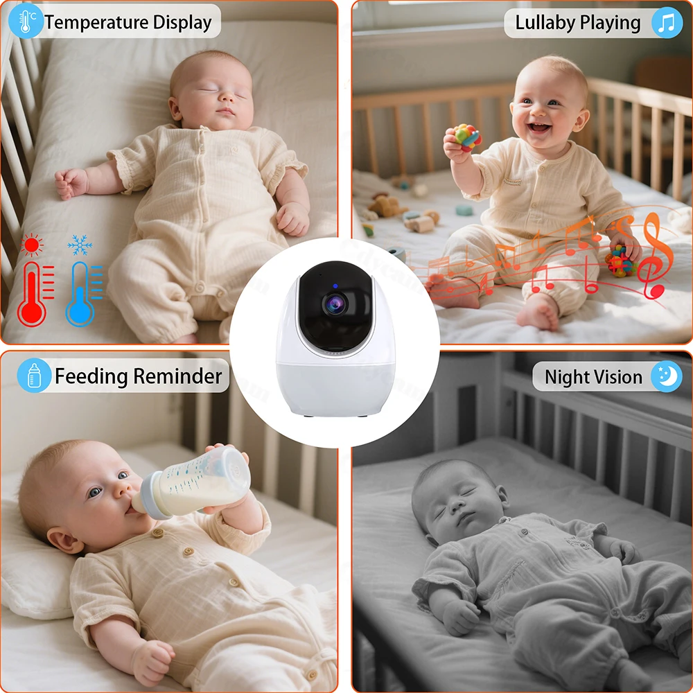 Babyphone 4,3-Zoll mit 1080p-Auflösung & Schlaflieder – Bild 5