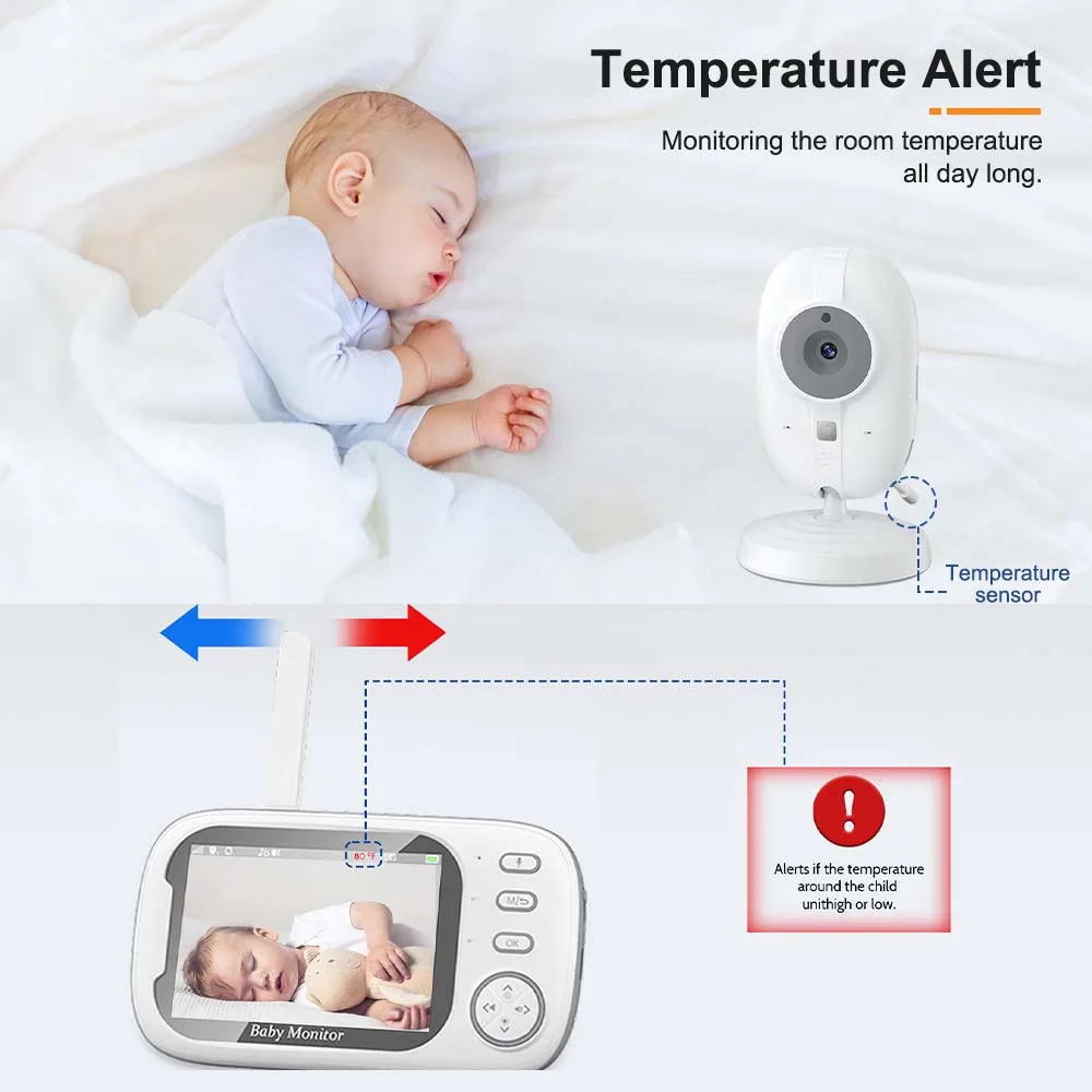 Video-Babyfon mit Nachtsichtfunktion 3,5-Zoll – Bild 4