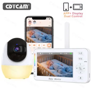 Babyphone 4,3-Zoll mit 1080p-Auflösung & Schlaflieder