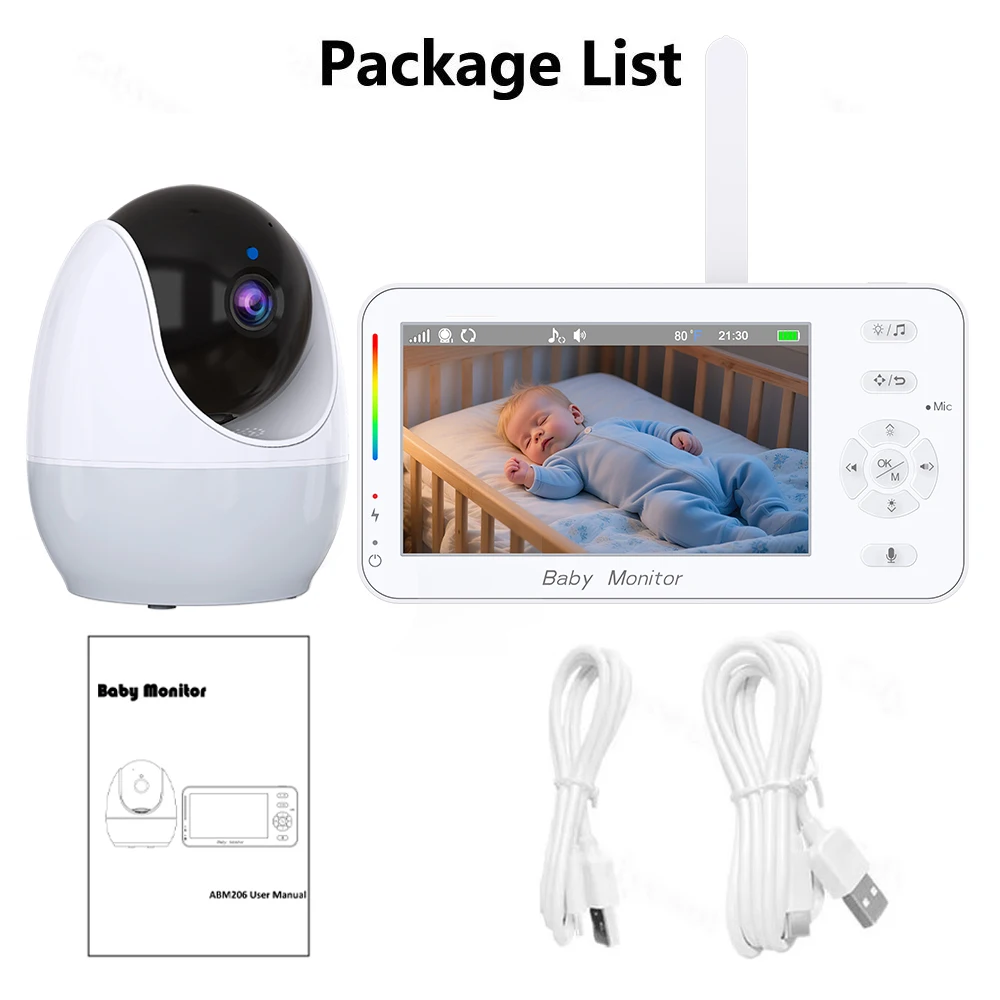 Babyphone 4,3-Zoll mit 1080p-Auflösung & Schlaflieder – Bild 7