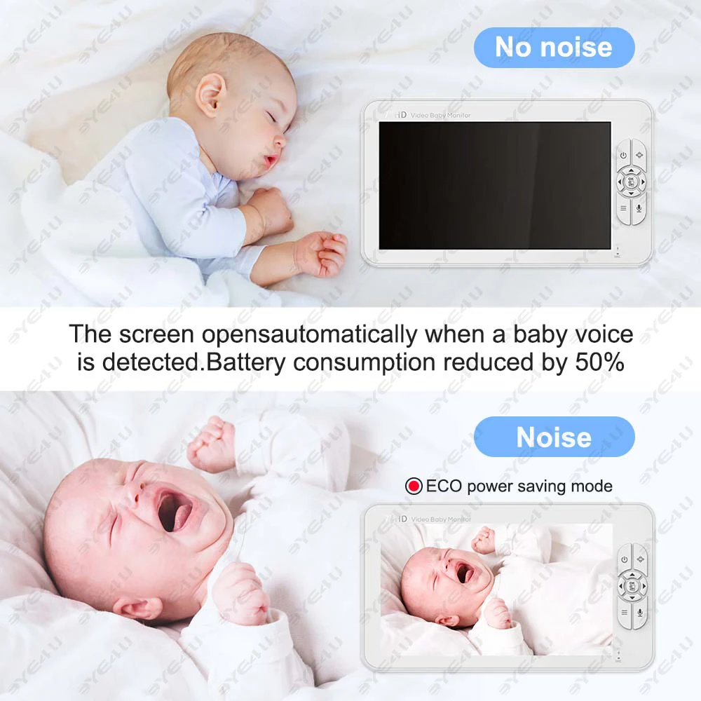 5-Zoll Video-Babyphone mit PTZ-Zoom-Kamera – Bild 6