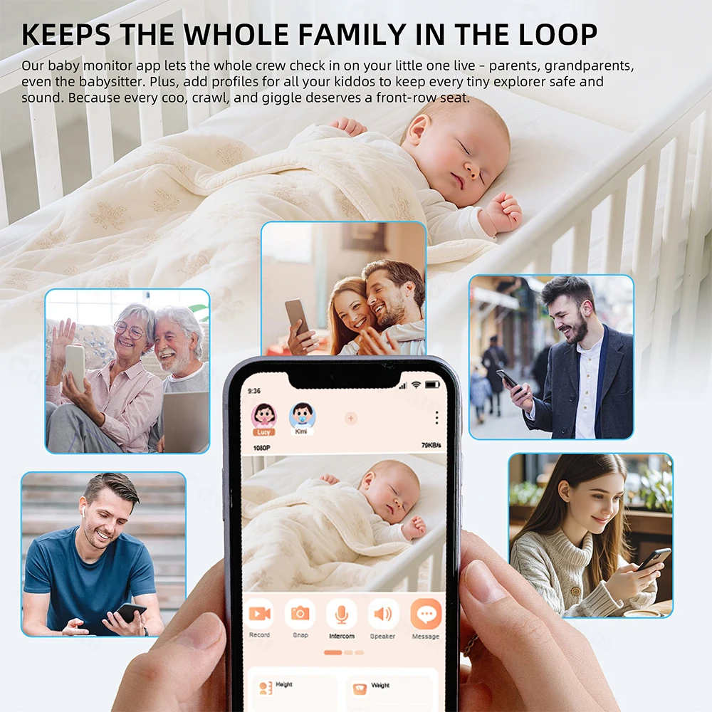 Babyphone 4,3-Zoll mit 1080p-Auflösung & Schlaflieder – Bild 2