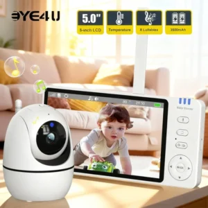 5-Zoll Video-Babyphone mit PTZ-Zoom-Kamera