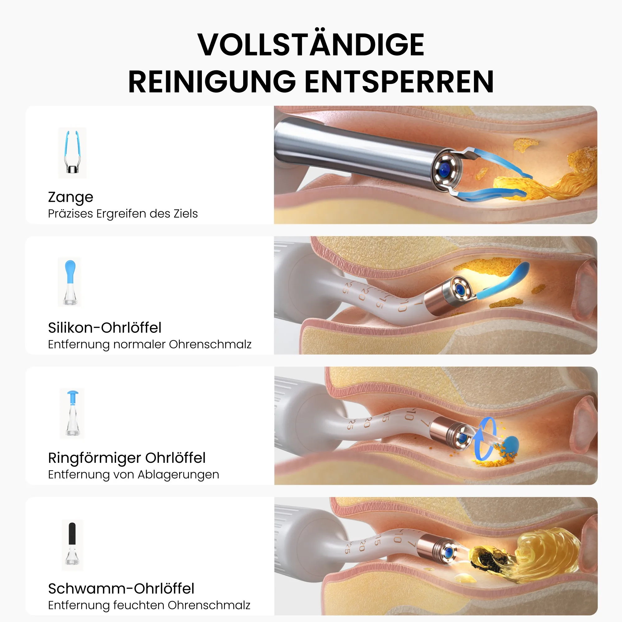 Sicherheits-Ohrenschmalzreiniger mit Kamera – Bild 4