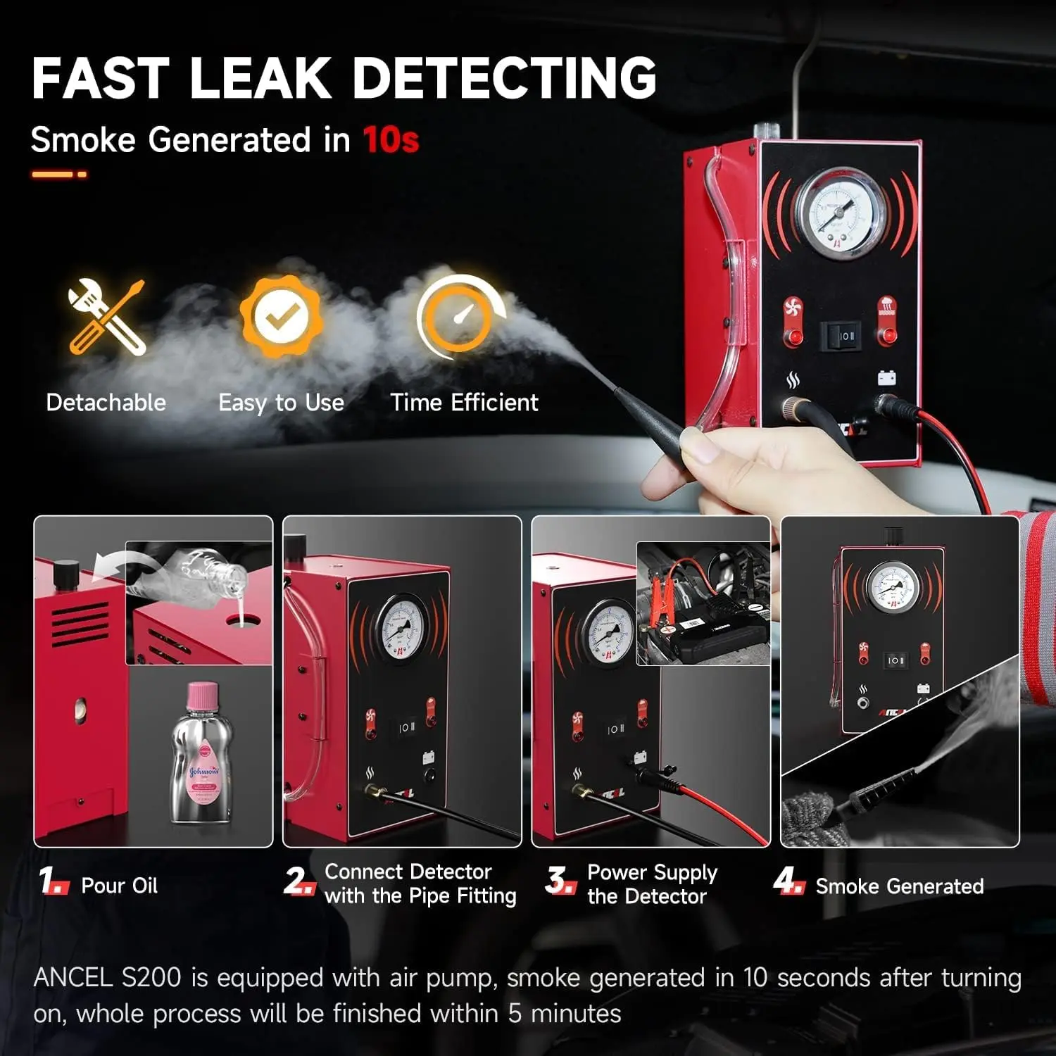 ANCEL S200 EVAP-Rauchleckdetektor für PKW – Bild 5